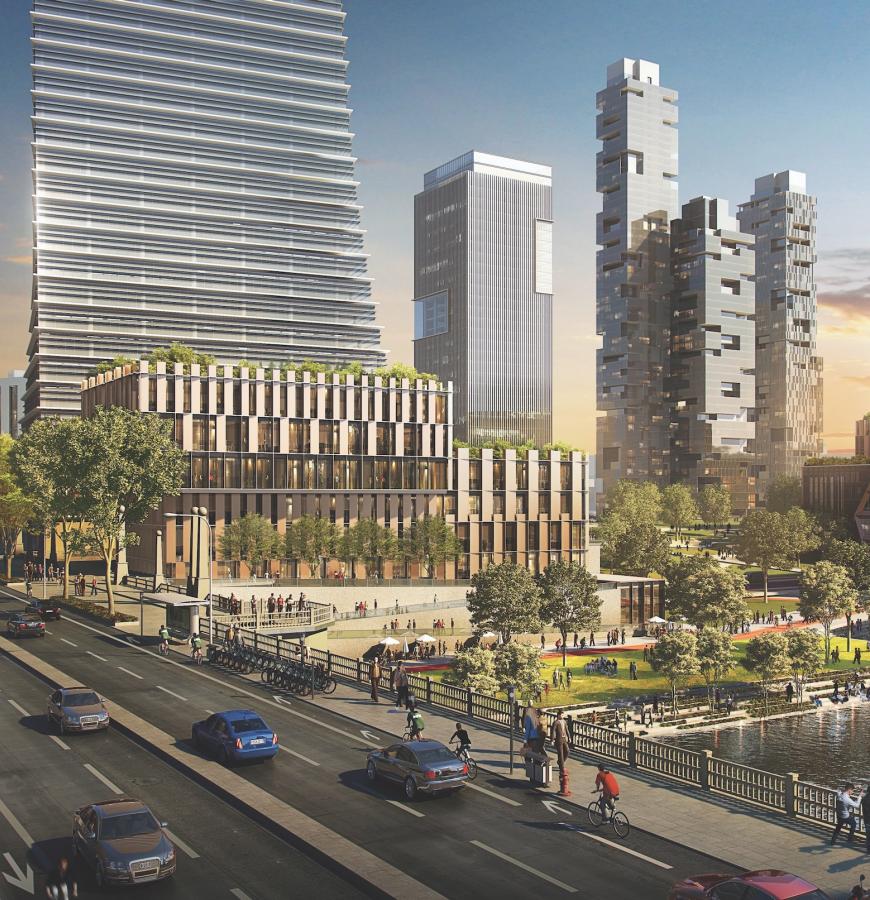 Rendering of Bike Lanes at The 78